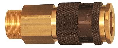 Raccord rapide indiscutable. DN 7,8 / G 3/8 ext. / marron / SW 19 107666