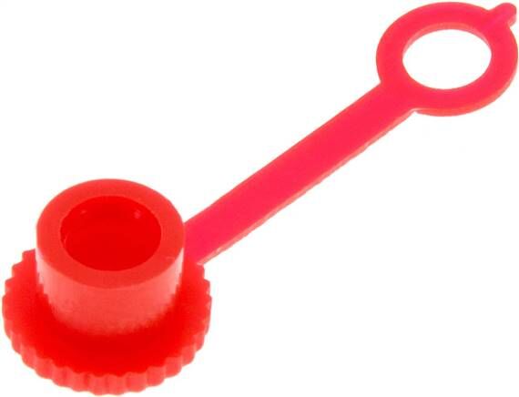 Tappo di protezione in plastica per ingrassatori conici, rosso