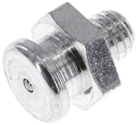 Ingrassatore piatto 10 mm, M 6, acciaio zincato