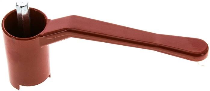 Manico combinato rosso, misura 5, lungo (laccato alluminio, 60 - 68 - 74 - 78 - 82 - 88 -)
