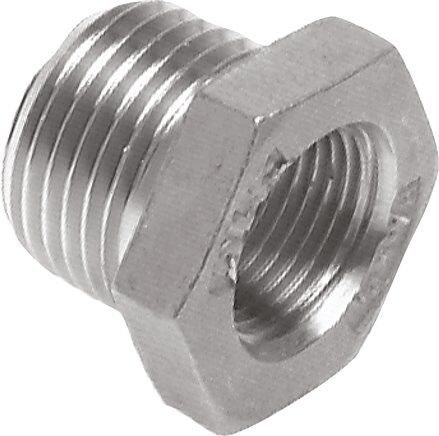 Reduziernippel R 3/8"(AG)-Rp 1/4"(IG), 1.4408
