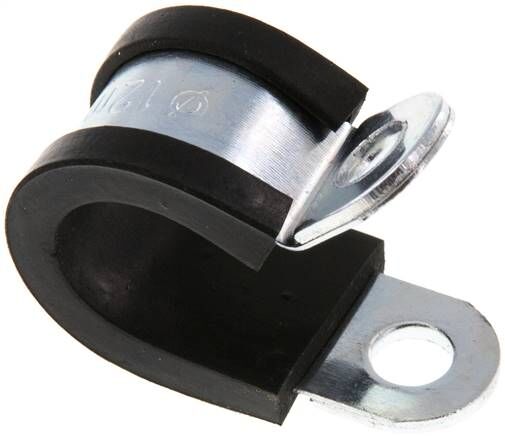 Collier de serrage profilé en caoutchouc 12mm, DIN 3016-1