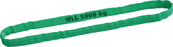 Cinghia ad anello EN 1492-2, lunghezza di lavoro 6 m, portata 2000 kg