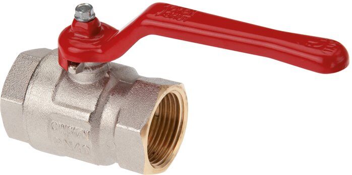 Robinet à boisseau sphérique en laiton, court, G 3/4", -0,9 à 40 bar, passage intégral