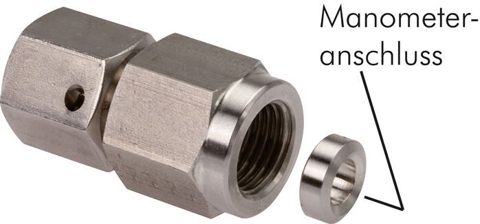 Manometro con anello di bloccaggio 10 L-G 1/4", 1.4571