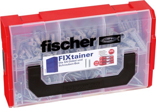 FIXtainer - "Scatola di tasselli e viti SX Plus": 60 pz.