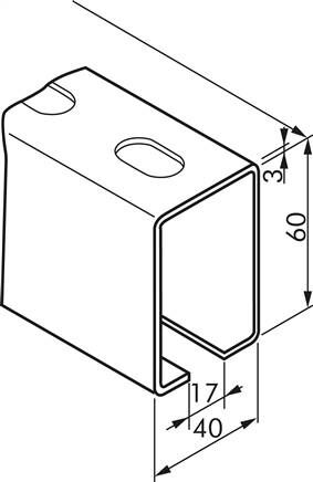 Binario di montaggio MS 40/60, 6 m, acciaio zincato