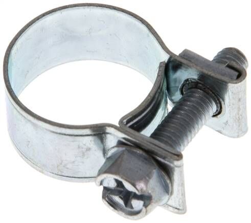 9mm mini collier de serrage, 14 - 16mm, acier galvanisé (W1)