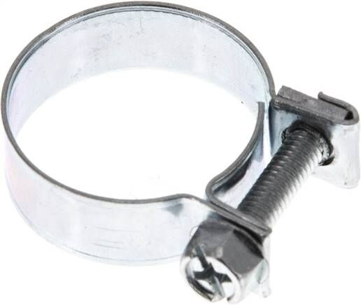9mm mini collier de serrage, 21 - 23mm, acier galvanisé (W1)