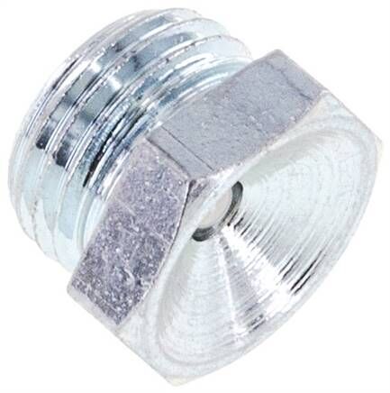 Ingrassatore a imbuto dritto, M 10x1, acciaio zincato