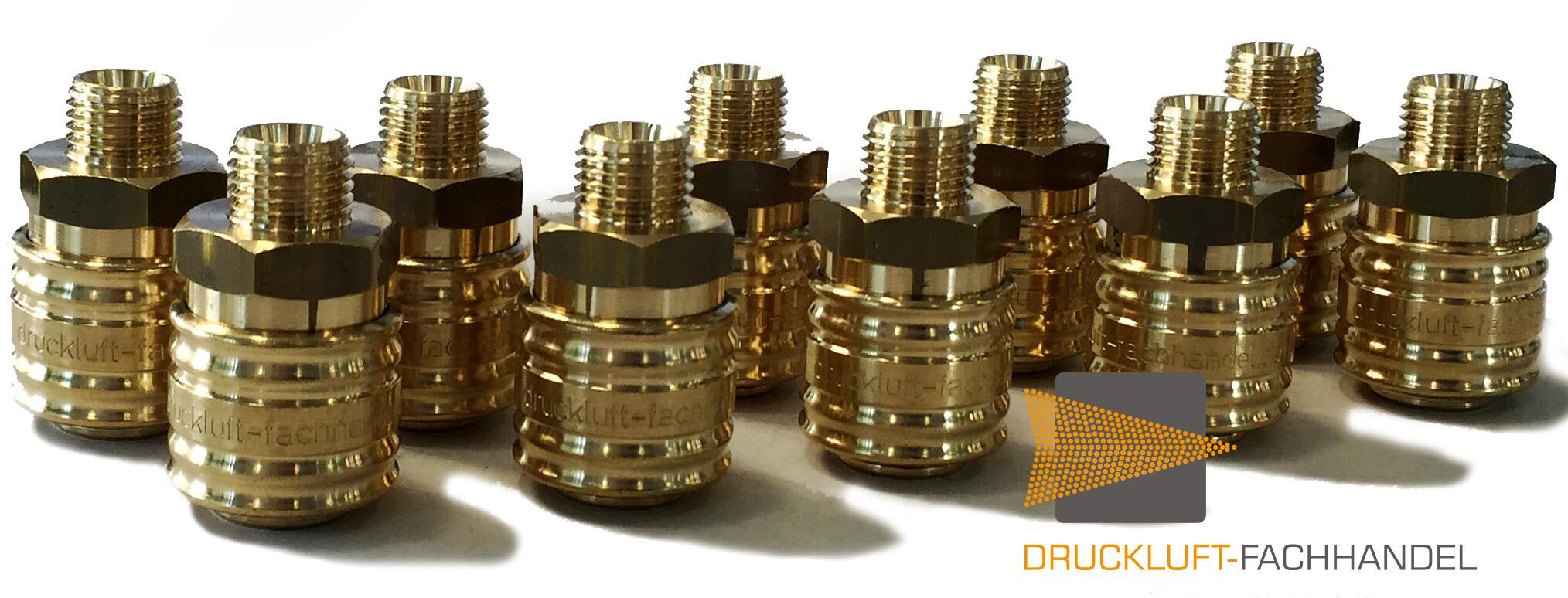 DF attacco rapido NW 7.2 G 1/4 esterno - 10 pezzi - ottone grezzo