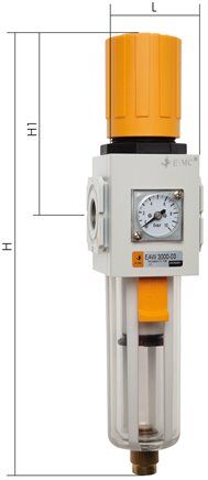 Eco-Line régulateur de filtre, G 1/2", vidange semi-automatique