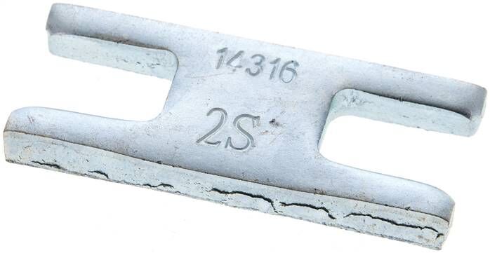 Piastra di bloccaggio per vite di montaggio (1 pezzo necessario per ogni coppia di ganasce), acciaio zincato, BG 2