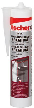 Silicone sanitario FISCHER DSSA, bianco, cartuccia da 310 ml