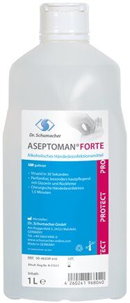Disinfezione delle mani ASEPTOMAN FORTE, flacone da 1 l Euro