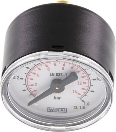 Manometer waagerecht (ST/Ms), 40mm, 0 - 1 bar, G 1/8"