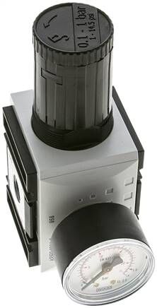 FUTURA Präzisionsdruckregler, G 3/8", 0,1 - 1bar, BG 2, mit durchgehender Druckversorgung