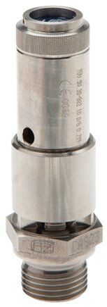 TÜV-Sicherheitsventil G 1/2" (DN10), 28,00 bar, 1.4571