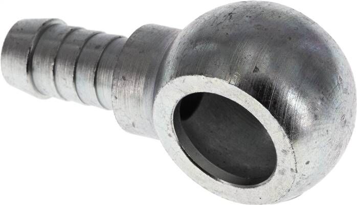 Nipplo per tubi flessibili con anello da 18 mm, 11 - 12 mm, acciaio zincato