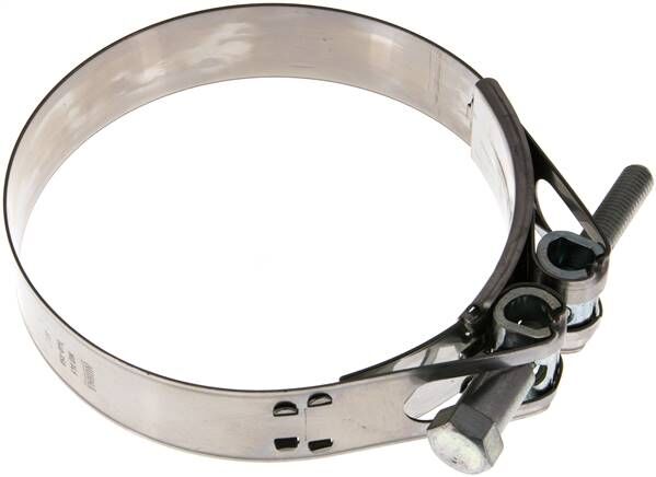 collier de serrage à boulon articulé de 30mm, 140 - 150mm, 1.4016 (W2)