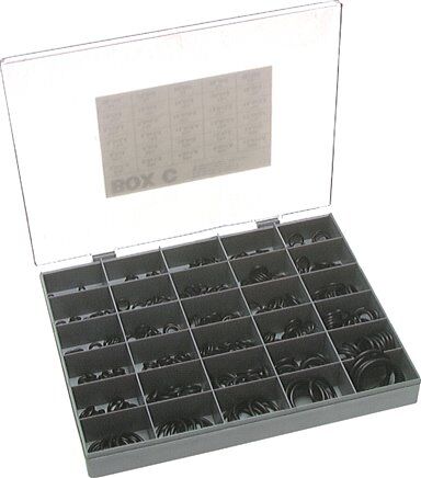 Assortimento di O-ring, metrico, 425 pezzi, FKM