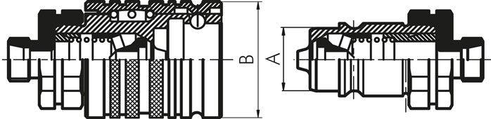 Giunto a innesto ISO7241-1A, tipo 2T, G 3/8"(IG)
