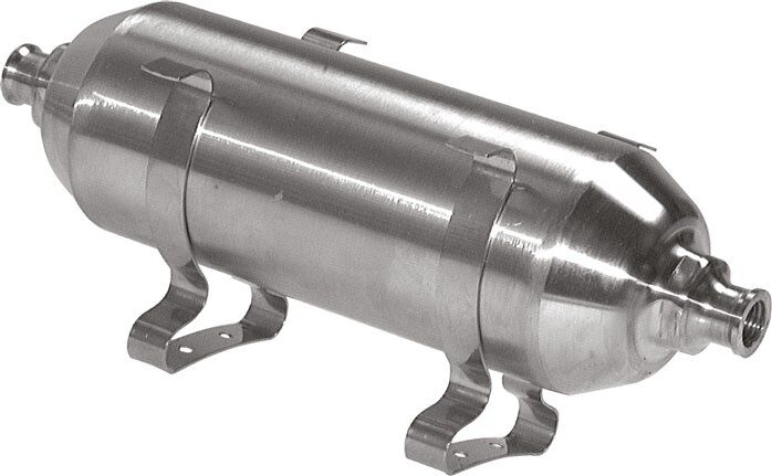 Serbatoio per aria compressa in acciaio inox (1.4301) 0,75l, da -0,95 a 16bar