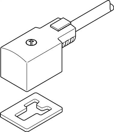 FESTO KMV-1-230AC-5 (30942) Steckdosenleitung