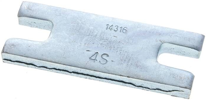 Piastra di bloccaggio per vite di montaggio (1 pezzo necessario per ogni coppia di ganasce), acciaio zincato, BG 4