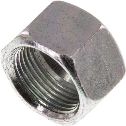 Dado di raccordo con anello di bloccaggio 15 L (M22x1,5), acciaio zincato