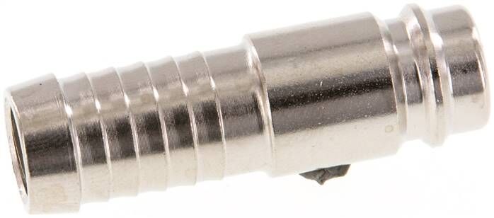 Kupplungsstecker (NW10) 13 (1/2")mm Schlauch, Stahl gehärtet & vernickelt