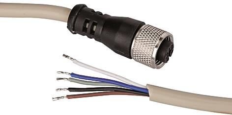 Câble de raccordement électrique pour unité de maintenance -ONE- / prise droite / 5 m de câble, 5 conducteurs / M 12