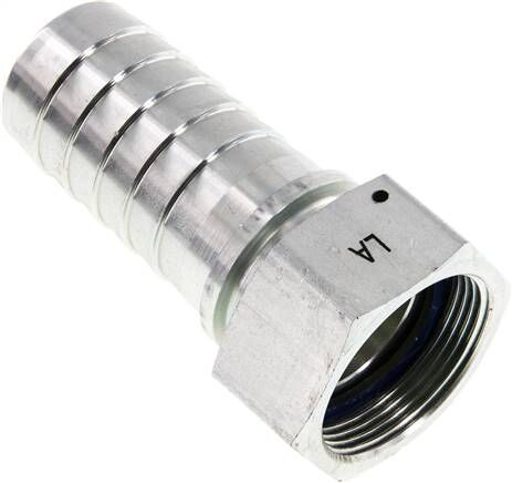 Bocchetta per tubi flessibili, DIN EN 14423 G 1-1/2"-38x54mm, acciaio zincato