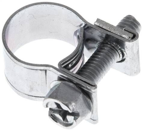 9mm Mini collier de serrage, 10 - 12mm, acier galvanisé (W1)
