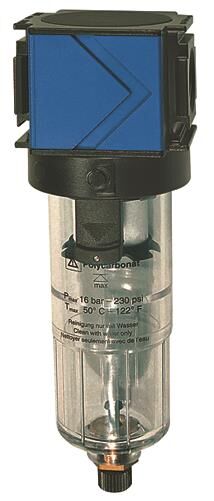Filtre -variobloc- / G 1/4 / 1800 l/min / avec réservoir en polycarbonate 100678 40 µm