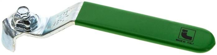 Kombigriff-grün, Größe 5, Flachstahl (Stahl verzinkt mit Kunststoffüberzug)