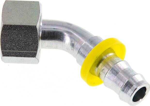 connettore push-in a 45° G Dado Ü da 1/2", tubo GSP da 12,7 mm