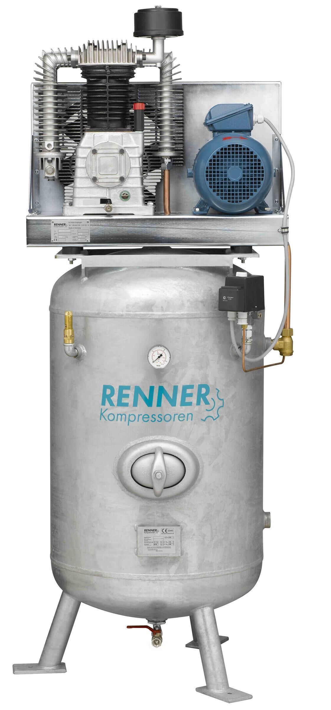 RENNER RIKO 960/270 ST Industrie-Kolbenkompressor 10 bar - stehender Behälter