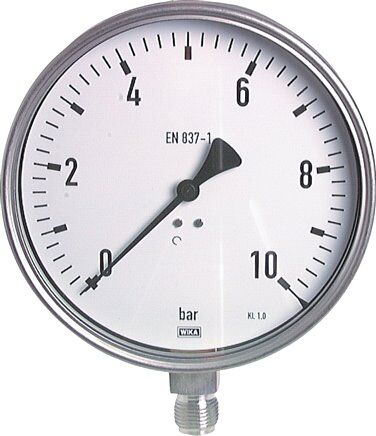 Chemie-Manometer senkrecht, 160mm, 0 - 16 bar