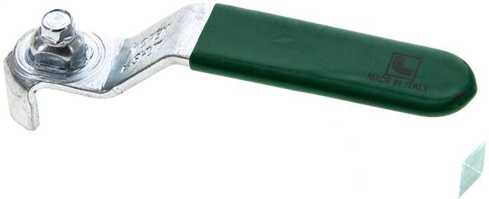 Kombigriff-grün, Größe 2, Flachstahl (Stahl verzinkt mit Kunststoffüberzug)