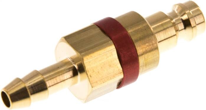 Tappo di accoppiamento (NW5) 6 (1/4")mm di tubo, ottone rosso, D=6 mm