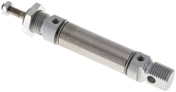 Cilindro ISO 6432, a doppio effetto, pistone 16 mm, corsa 20 mm
