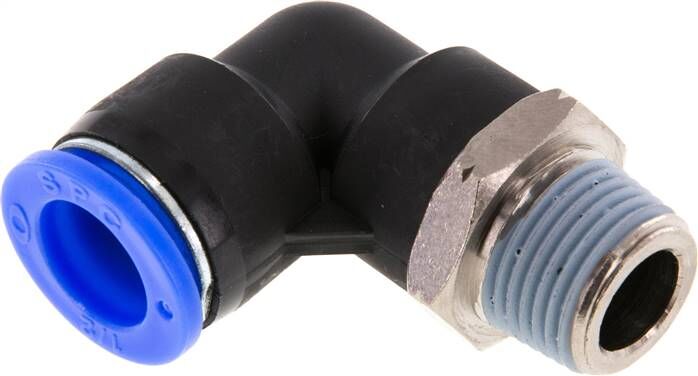 Connettore push-in angolare NPT 3/8"-1/2" (12,7 mm), IQS inch