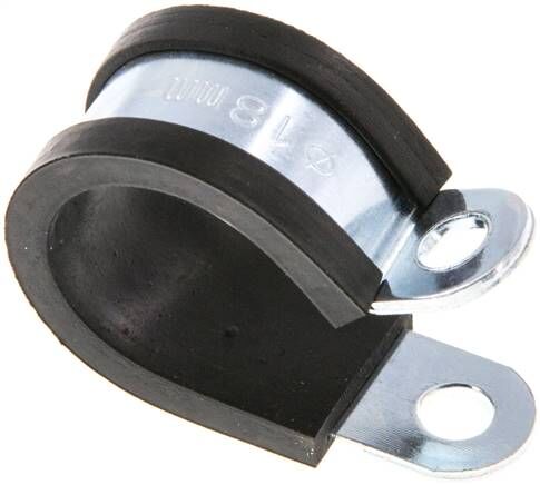 Collier de serrage profilé en caoutchouc 18mm, DIN 3016-1