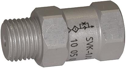Valvola di flusso / tipo SVK G 1/4-AG / G 1/4-IG / altezza 26 mm 108426