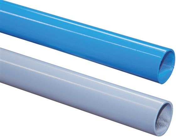 Aluminium-Rohr, 15 x 12mm, blau (RAL 5015) pulverbeschichtet