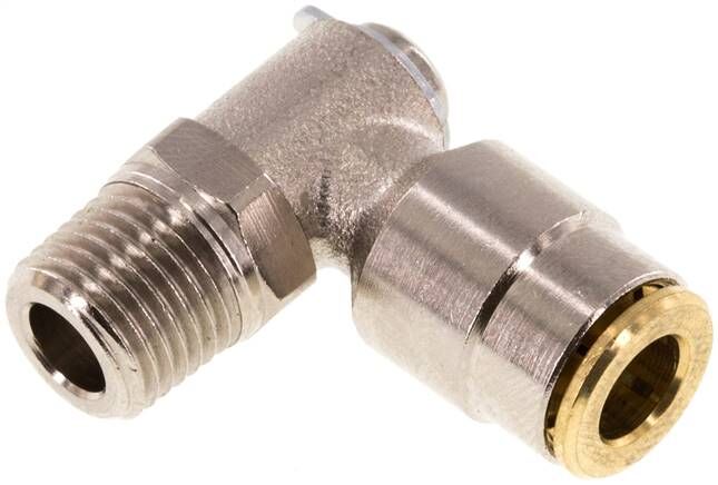 Raccordo a innesto rapido a L ad alta pressione M 10x1 (conico)-6mm (pos.)