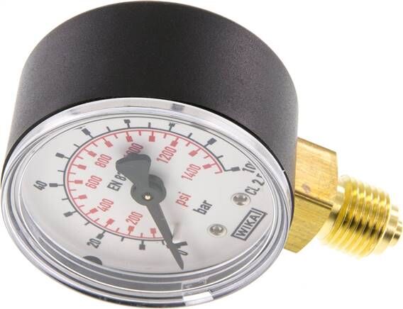 Manometer senkrecht (KU/Ms), 50mm, 0 bis 100 bar, G 1/4"