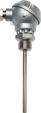 Termometro a resistenza Pt100 (2 fili), G1/2"-6x150mm, senza tubo di estensione