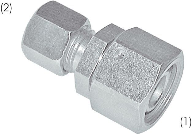 Inserto di riduzione 18 L-12 L (M18x1,5), acciaio zincato, con cono di tenuta e O-ring